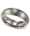 Triton Men's Titanium Ring, Comfort Fit Wedding Band (6mm) In Titanium
