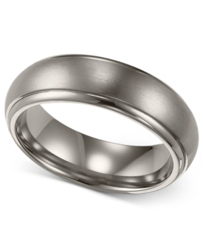 Triton Men's Titanium Ring, Comfort Fit Wedding Band (6mm)