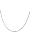 GIANI BERNINI STERLING SILVER NECKLACE, 24" DIAMOND CUT ROPE CHAIN