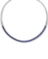 EFFY COLLECTION EFFY SAPPHIRE (10-1/10 CT. T.W.) & DIAMOND (1-1/5 CT. T.W.) FANCY 18" COLLAR NECKLACE IN 14K WHITE G