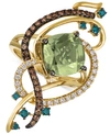 Le Vian Exotics Crazy Collection Mint Julep Quartz (3-1/4 Ct. T.w.) & Diamond (3/4 Ct. T.w.) Statement Ring In Yellow Gold