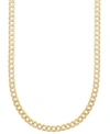 Italian Gold 22" Open Curb Link Chain Necklace (5-3/4mm) In Solid 14k Gold