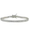 GIANI BERNINI CUBIC ZIRCONIA BOXED TENNIS BRACELET IN 18K ROSE GOLD-PLATED, 18K YELLOW GOLD-PLATED STERLING SILVER