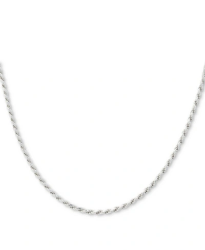 Giani Bernini Sterling Silver Necklace, 24" Diamond Cut Rope Chain