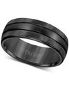 TRITON MEN'S RING, 8MM 3-ROW WEDDING BAND IN CLASSIC OR BLACK TUNGSTEN