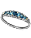Effy Collection Effy Ocean Bleu London Blue Topaz (7-1/2 Ct. T.w.) And Swiss Blue Topaz (5-1/8 Ct. T.w.) Bracelet In In Blue