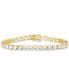 Arabella Cubic Zirconia Link Bracelet In 18k Gold-plated Sterling Silver In Yellow Gold