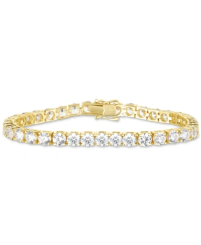 Arabella Cubic Zirconia Link Bracelet In 18k Gold-plated Sterling Silver In Yellow Gold