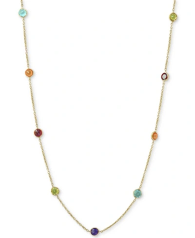 Effy Collection Effy Multi-gemstone 36" Statement Necklace (6-1/2 Ct. T.w.) In 14k Gold In Multi Semi Stones