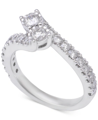 Two Souls, One Love Diamond Two-stone Engagement Ring (1-1/5 Ct. T.w.) In 14k White Gold