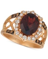 Le Vian Rhodolite Garnet (3-1/5 Ct. T.w.) & Diamond (1/2 Ct. T.w.) Ring In 14k Rose Gold In Garnet