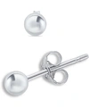 Giani Bernini Ball Stud Earrings (6 Mm) In Sterling Silver, Created For Macy's In Silver
