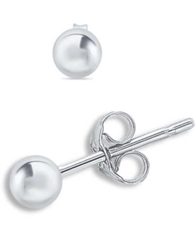 Giani Bernini Ball Stud Earrings (6 Mm) In Sterling Silver, Created For Macy's