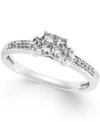 Promised Love Diamond Promise Ring In 10k White Gold (1/4 Ct. T.w.) In White Gold