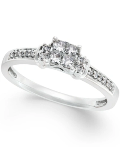 Promised Love Diamond Promise Ring In 10k White Gold (1/4 Ct. T.w.)