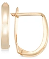 Diamond Fascination Polished U-hoop Earrings In 10k Gold In Yellow Gold