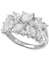 ARABELLA CUBIC ZIRCONIA CLUSTER RING IN STERLING SILVER