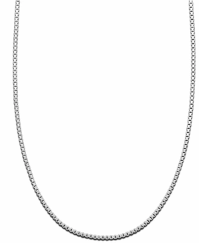 Giani Bernini Box Link 20" Chain Necklace In Sterling Silver, Created For Macy's