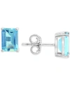 EFFY COLLECTION EFFY AQUAMARINE STUD EARRINGS (1-9/10 CT. T.W.) IN 14K WHITE GOLD
