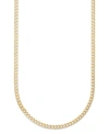 ITALIAN GOLD CURB CHAIN 22" NECKLACE (3-3/5MM) IN SOLID 14K GOLD