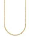Italian Gold 22" Open Curb Link Chain Necklace (3-5/8mm) In Solid 14k Gold In Gold