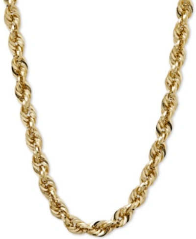 Italian Gold 24" Glitter Rope Necklace (5-1/2mm) In 14k Gold In Yellow Gold