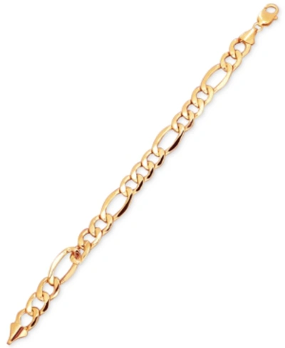 Italian Gold Men's Figaro Link Bracelet In 10k Gold In Yellow Gold
