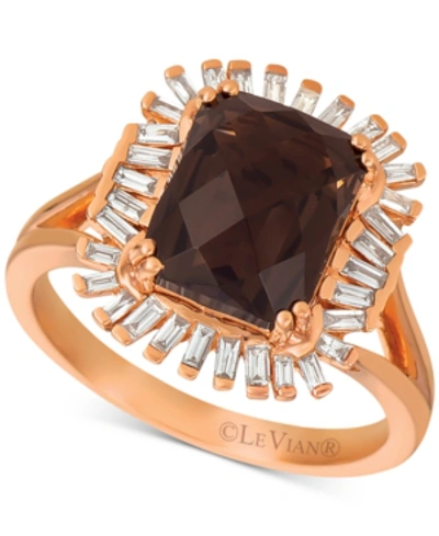 Le Vian Pomegranate Garnet (3-1/3 Ct. T.w.) & Diamond (1/3 C.t. T.w.) Ring In 14k Rose Gold (also Available In Chocolate Quartz