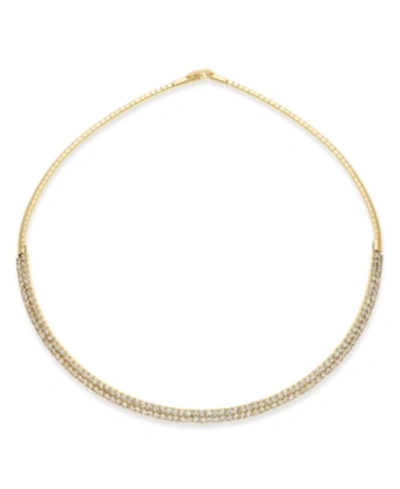 Inc International Concepts 16" Crystal Collar Necklace, Created For Macy's In Gold