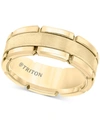TRITON MEN'S BRUSHED COMFORT-FIT 8MM WEDDING BAND IN YELLOW TUNGSTEN CARBIDE