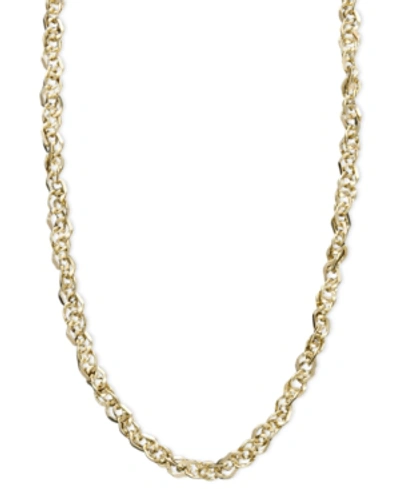 Italian Gold 14k Gold Necklace, 16" Perfectina Chain Necklace (1-1/8mm) In Yellow Gold