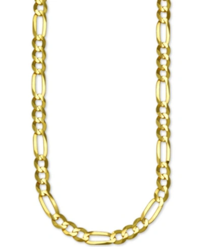 Italian Gold Figaro Link 28" Chain Necklace In 14k Gold
