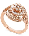 Promised Love Diamond Starburst Cluster Ring (1/2 Ct. T.w.) In Sterling Silver In Rose Gold/ Silver