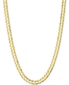 Italian Gold 30" Open Curb Link Chain Necklace (3-5/8mm) In Solid 14k Gold In Gold