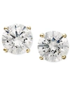 Arabella Cubic Zirconia Stud Earrings In 14k Gold In Yellow Gold