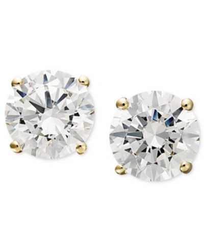 Arabella Cubic Zirconia Stud Earrings In 14k Gold In Yellow Gold