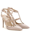 Valentino Garavani Rockstud Ankle Strap Pump In Pink