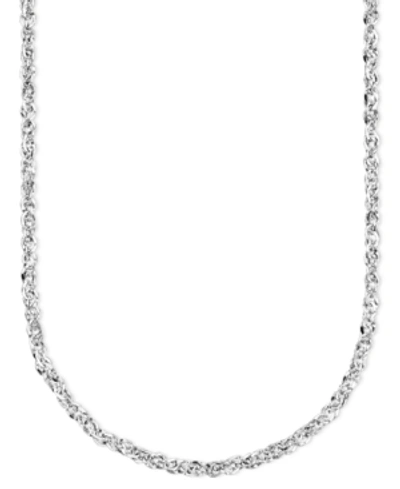 Italian Gold 14k White Gold 16" Perfectina Chain Necklace (1-1/8mm)