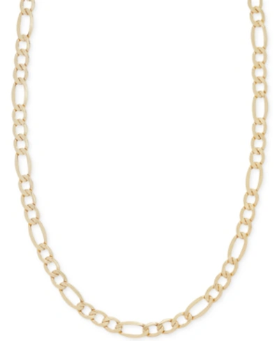Italian Gold 22" Figaro Link Necklace (5-3/4mm) In 14k Gold In Yellow Gold