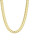 ITALIAN GOLD 24" OPEN CURB LINK CHAIN NECKLACE IN SOLID 14K GOLD