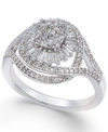 Promised Love Diamond Starburst Cluster Ring (1/2 Ct. T.w.) In Sterling Silver In Sterling Silver