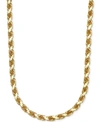 ITALIAN GOLD ROPE CHAIN 24" NECKLACE 3.5MM IN 14K GOLD