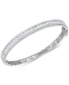 ARABELLA CUBIC ZIRCONIA BANGLE BRACELET IN STERLING SILVER (ALSO AVAILABLE IN 18K GOLD PLATED STERLING SILVER