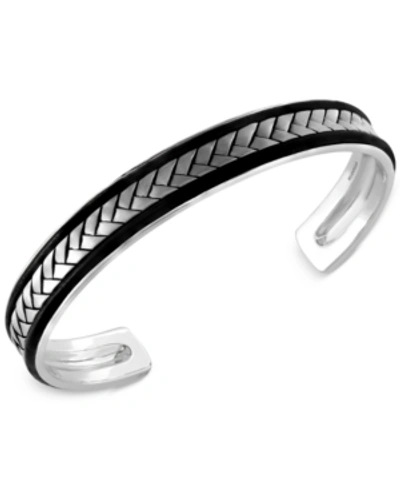 Effy Collection Effy Men's Woven Cuff Bracelet In Sterling Silver