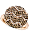 Le Vian Chocolatier Diamond Zigzag Ring (9/10 Ct. T.w.) In 14k Rose Gold In Rose Gold