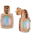 Le Vian Opal (1-3/4 Ct. T.w.) & Diamond (5/8 Ct. T.w.) Drop Earrings In 14k Rose Gold In Opal