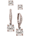 GIANI BERNINI 2-PC. CUBIC ZIRCONIA EARRING SET IN STERLING SILVER AND GOLD-PLATED STERLING SILVER, CREATED FOR MAC