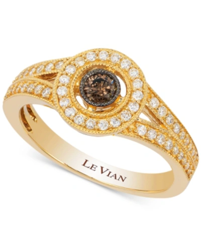 Le Vian Deco Estate Collection Diamond Ring (3/8 Ct. T.w.) In 14k Gold In Yellow Gold