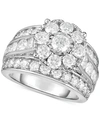 TRUMIRACLE TRUMIRACLE DIAMOND FLOWER CLUSTER ENGAGEMENT RING (4 CT. T.W.) IN 14K WHITE GOLD