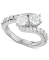 TWO SOULS, ONE LOVE DIAMOND TWO-STONE TWIST ENGAGEMENT RING (2 CT. T.W.) IN 14K WHITE GOLD